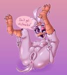  animal_humanoid anthro anus avian avian_humanoid beak belly big_breasts big_clitoris big_nipples bird breasts chicken claws clitoris clitoris_piercing colored_nails eyelashes eyeshadow feathers feet female five_nights_at_freddy&#039;s freddy_fazbear&#039;s_pizzeria_simulator funtime_chica_(fnaf) galliform gallus_(genus) genital_piercing genitals gesture happy hi_res humanoid laying_on_ground legs_above_head lipstick long_nails looking_at_viewer lying makeup mightywheelchair nails nipple_piercing nipples one_eye_closed open_mouth overweight phasianid piercing pink_eyes pink_eyeshadow plump_labia presenting pussy scottgames scrunchie slightly_chubby smile smiling_at_viewer solo speech_bubble spread_legs spreading tail_feathers thick_thighs toe_claws v_sign video_games wink 