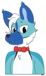  alpha_channel anthro black_eyes blue_ears blue_snout bow_tie canid canine canis domestic_dog dyiing flolo hi_res male mammal solo white_cheeks white_chest white_chest_tuft white_head_tuft 
