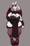  2:3 absurd_res anthro azulejo big_(disambiguation) big_breasts bovid breasts caprine demon female goat hi_res mammal solo thick_thighs toriel undertale undertale_(series) video_games wide_hips 