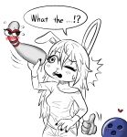 &lt;3 2022 ambiguous_fluids ambiguous_gender anthro blush bodily_fluids bowling_ball bowling_pin clothed clothing daimo english_text female fuckable_pin group hi_res horny_blue_bowlingball lagomorph leporid line_art mammal meme one_eye_closed rabbit spot_color sweat text trio wyer_bowling_(meme) 