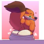  anthro anus bodily_fluids canid canine clothing disney fox hi_res inflatingskunk male mammal musk nick_wilde solo sweat underwear zootopia 