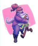  ambiguous_gender big_breasts bigdad breast_smother breasts clothing deltarune embrace female hi_res hug human humanoid kris_(deltarune) lizard mammal reptile scalie smile smothering susie_(deltarune) tagme undertale_(series) video_games 