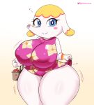  animal_crossing anthro big_breasts breasts clothing dress elephant elephantid female hi_res mammal margie_(animal_crossing) nintendo nipple_outline proboscidean solo startop thick_thighs video_games 