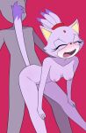  anthro blaze_the_cat blush breasts domestic_cat duo felid feline felis female from_behind_position hi_res male male/female mammal nipples open_mouth sega sex sonic_the_hedgehog_(series) sourlemonade 