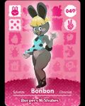  absurd_res animal_crossing anthro blonde_hair bonbon_(animal_crossing) burgersnshakes clothed clothing clothing_lift dress dress_lift female genitals hair hi_res lagomorph leporid mammal nintendo no_underwear pussy rabbit solo video_games 