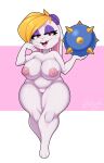  anthro big_breasts blonde_hair breasts broodal female genitals hair hariet_(mario) hi_res lagomorph leporid mammal mario_bros mehdrawings nintendo pussy rabbit solo super_mario_odyssey video_games 