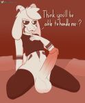  anthro asriel_dreemurr_(god_form) balls bed bedroom_eyes big_balls big_penis bovid caprine euphorica fur fur_markings furniture genitals goat hand_on_chest hi_res horn latex latex_clothing male mammal markings narrowed_eyes penis presenting presenting_penis seductive solo thigh_thighs undertale undertale_(series) video_games 