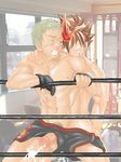  2boys abs anal blush blusing boxers brown_hair cum cum_in_ass cum_inside cum_while_penetrated fighting fingerless_gloves flame freeballing gloves itto_(mentaiko) katekyo_hitman_reborn! lowres male male_focus mentaiko multiple_boys muscle muscles penis sasagawa_ryohei sasagawa_ryouhei sawada_tsunayoshi schoolboy sexy shorts shueisha sport sports student underwear undressing white_hair yaoi 