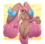  anthro astridmeowstic breasts brown_body brown_fur chest_tuft female fur genitals hi_res lopunny multicolored_body multicolored_fur nintendo nude pink_body pink_fur pok&eacute;mon pok&eacute;mon_(species) pussy shiny_pok&eacute;mon solo tuft two_tone_body two_tone_fur video_games 