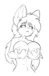  anthro areola big_breasts bodily_fluids breasts female fur hair lactating lagomorph leporid mammal milk nipples nude rabbit shybun solo 