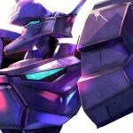  highres looking_ahead mecha muvluv muvluv_alternative no_humans otoi_(zgmfx90e) portrait science_fiction solo tactical_surface_fighter type_94_shiranui visor white_background 