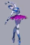  2022 animatronic artist_name ballerina ballet ballora_(fnafsl) blue_hair bodily_fluids bottomwear breasts cleavage_cutout clothing dancewear digital_media_(artwork) ear_piercing ear_ring eyelashes eyes_closed eyeshadow female fingers five_nights_at_freddy&#039;s grey_background hair hi_res humanoid kato200_0 lips machine makeup not_furry piercing robot robot_humanoid scottgames signature simple_background sister_location skirt smile solo tears teeth tiptoes tutu video_games white_body white_skin 
