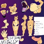  54321awesome absurd_res age_difference anklet anthro bra bracelet clothing digit_ring fan_character female furry hi_res intersex jewelry mammal mature_(disambiguation) mature_female model_sheet old older_female open_mouth overweight ring saggy_tits toe_ring underwear ursid ursine 