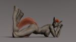  3d_(artwork) 5_fingers abs all_fours animal_genitalia animal_penis anthro areola ass_up big_breasts breasts collarbone digital_media_(artwork) earthclan3d equid equine equine_penis equine_tail feet_up fingers flared_penis genitals grey_areola grey_background grey_body grey_breasts grey_eyes grey_hooves grey_nipples grey_skin gynomorph hair hands_together hands_together_elbows_apart head_tilt hooves horse intersex looking_at_viewer mammal medial_ring muscular muscular_arms muscular_gynomorph muscular_intersex muscular_thighs navel nipples nude orange_hair orange_tail penis pink_penis pinup pose revna_(earthclan) side_boob side_butt side_view simple_background smile solo 