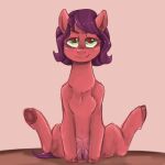  clitoris earth_pony equid equine eyelashes fan_character female feral fur genitals green_eyes hair hooves horse mammal my_little_pony nipples pony purple_hair purple_tail pussy red_body red_fur smile smirk smirk_(artist) solo spread_legs spreading teats 