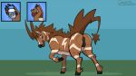  16:9 ambiguous_gender anthro anthro_to_feral anus brown_bear brown_body brown_fur butt drugs equid equine feral fur grizzly_bear hair hooves kuruk_(character) mammal mane mane_hair melthecannibal nintendo null pawpads pills pok&eacute;mon pok&eacute;mon_(species) presenting presenting_hindquarters raised_hoof solo species_transformation surprised_expression transformation ursid ursine video_games widescreen zebra zebstrika 