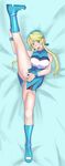  bed blush cheerleader colorado covering heroman highres lina_davis long_image lying smile tall_image 