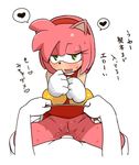  amy_rose anal anal_penetration female first_person_view furry gloves green_eyes interspecies looking_at_viewer male nezumi penetration plain_background pov pov_eye_contact pussy sega sex skirt skirt_lift sonic_(series) sonic_the_hedgehog straight tamagoro tamagoroo_(funifuni_labo) translated white_background 