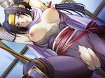  1girl azusa_(gedou_yuusha) bb bdsm big_breasts blush bondage bound breasts censored game_cg gedou_yuusha indoors large_breasts ninja nipples nomad pussy solo 