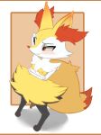  anthro blush bodily_fluids braixen breasts crossed_arms female genital_fluids looking_back nintendo penetration pok&eacute;mon pok&eacute;mon_(species) pussy_juice shdingo solo vaginal vaginal_penetration video_games 