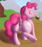  absurd_res anus big_butt butt clitoral_winking clitoris cutie_mark equid equine female feral friendship_is_magic genitals hi_res hooves horse mammal my_little_pony pinkie_pie_(mlp) pony pussy quadruped raised_tail solo tongue tongue_out underhoof vertex 