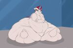  anthro astr0zone belly blue_eyes blue_hair crossed_arms equid equine eyelashes female fingers hair hasbro hooves mammal mlp_g5 morbidly_obese morbidly_obese_anthro morbidly_obese_female my_little_pony navel obese obese_anthro obese_female overweight overweight_anthro overweight_female pegasus pink_hair short_hair solo white_body wings zipp_storm_(mlp) 