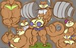  2022 absurd_res anthro big_breasts big_butt breasts butt clothed clothing curvy_figure female flexing hi_res huge_breasts hyper hyper_breasts lerntern mammal muscular muscular_female muscular_thighs nickelodeon rodent sandy_cheeks sciurid simple_background solo spongebob_squarepants thick_thighs voluptuous 