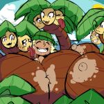  alolan_exeggutor between_breasts big_breasts breasts face_lick female group hi_res hiker_(pokemon) huge_breasts human humanoid licking male mammal nintendo plant pok&eacute;mon pok&eacute;mon_(species) regional_form_(pok&eacute;mon) tagxo_(artist) tongue tongue_out video_games 