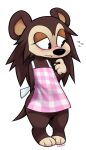  animal_crossing anthro apron apron_only blush clothing eulipotyphlan female hedgehog hi_res looking_away mammal mostly_nude nintendo paws sable_able solo standing sunflic video_games 