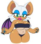  anthro big_breasts breasts chiropteran clothed clothing female gris_swimsuit lips looking_at_viewer mammal meme meme_clothing omegasunburst one-piece_swimsuit rouge_the_bat sega skimpy solo sonic_the_hedgehog_(series) swimwear thick_thighs translucent translucent_clothing translucent_swimwear wide_hips 