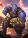  1boy avengers:_infinity_war avengers_(series) highres infinity_gauntlet male_focus marvel marvel_cinematic_universe patrick_brown teeth thanos 