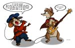  2017 an_american_tail anthro baggy_clothing barefoot bass_guitar black_text bottomless bottomless_female brown_body brown_fur buckteeth cape clothed clothing clutch_(band) dialogue don_bluth duo dutch_(artist) english_text feet female fievel_mousekewitz fur gem guitar jewelry lyrics male mammal microphone mouse mrs._brisby murid murine musical_instrument pink_nose plucked_string_instrument red_cape red_gem red_nose rodent shadow signature simple_background singing speech_bubble string_instrument teeth text the_secret_of_nimh white_background 