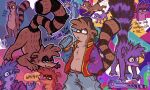 anthro anthrofied ass_up belly beverage brown_body brown_fur can cartoon_network container english_text fur hi_res humor jack-o&#039;_pose male mammal multiple_images pose procyonid raccoon regular_show rigby_(regular_show) rigbyschmex shirtless slightly_chubby soda text 