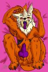  2:3 animal_genitalia animal_penis anthro arcanine balls canid canine canine_penis canis domestic_dog fangs fench genitals hi_res knot male mammal nintendo penis pok&eacute;mon pok&eacute;mon_(species) sabertooth_(anatomy) sheath solo video_games 