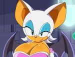  anthro big_breasts breasts chiropteran cleavage clothed clothing conditional_dnp digitaldomain123 edited_screencap female huge_breasts mammal rouge_the_bat sega solo sonic_the_hedgehog_(series) wings 