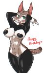  &lt;3 2022 :d anthro big_breasts biped black_clothing blush breasts brown_face brown_hands brown_spots brown_tail cheek_tuft chromatic_aberration claws clothing countershade_face countershade_tail countershade_torso countershading cuffs_(clothing) digital_media_(artwork) dipstick_tail eyebrows facial_tuft felid feline female finger_claws fur hands_behind_head heart_in_mouth heart_pasties hi_res kazuhiro legs_together light_body light_claws light_countershading light_eyebrows long_sleeves lynx mammal markings monotone_eyes monotone_inner_ear monotone_nose open_mouth pasties pink_inner_ear pink_nose portrait pupils raised_arms reverse_bunny_costume smile solo spots spotted_body spotted_face spotted_fur spotted_markings spotted_tail standing tail_markings teal_eyes teal_pupils three-quarter_portrait tuft two_tone_hands two_tone_tail white_body white_claws white_countershading white_eyebrows white_face white_hands white_tail 