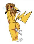  ass furry lights looking_behind penis personification pikachu pokemon pokemon_furry poorly_drawn smile 