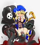  arc_system_works bare_shoulders beret black_legwear black_thighhighs blazblue blazblue:_calamity_trigger blonde_hair blush breasts clothed_sex cum ejaculation full-package_futanari futanari fuyu_sato green_eyes hat monster necktie nipples noel_vermillion one_eye_closed open_mouth penis rape riseandfool sex short_hair tentacle tentaclejob testicles thighhighs torn_clothes vaginal wink 