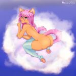  absurd_res anthro butt chilling felid feline feral girly hi_res honeyson male male/male mammal solo 