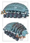  absurdres from_side gatling_santouhei ground_vehicle highres isopod mecha mechanization military military_vehicle motor_vehicle original tank vehicle_focus 