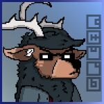  angry anthro antlers bovid brown_body brown_fur caprine cervid clothed clothing cript cript_real digital_drawing_(artwork) digital_media_(artwork) eyewear fur glasses grey_body grey_fur horn male mammal mane multicolored_body multicolored_fur pixel_(artwork) portrait pupils solo square_glasses square_pupils tan_body tan_fur text thick_fur unknown_text 