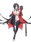  1girl absurdres after_vaginal ahegao arm_behind_head azur_lane black_choker black_coat black_gloves black_hair black_legwear black_nails breasts choker clitoris_piercing coat cross crotchless crotchless_pantyhose cum cum_in_mouth cum_in_pussy cum_on_body cum_on_breasts eyes_visible_through_hair facial full_body gloves grey_footwear half_gloves highres horns iron_cross large_breasts looking_at_viewer mechanical_horns multicolored_hair nail_polish navel_piercing nipple_piercing nipples open_clothes open_coat open_mouth overflow pantyhose piercing pubic_tattoo pussy red_horns rolling_eyes shoes short_hair simple_background single_shoe solo tattoo tearing_up toeless_legwear toenail_polish toenails tongue_piercing two-tone_hair ulrich_von_hutten_(azur_lane) white_background white_hair wsfw yellow_eyes zipper 