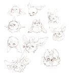  absurd_res aishasoup ambiguous_gender angry black_nose eevee eeveelution embarrassed espeon expression_sheet expressions eyes_closed fangs feral flareon glaceon group growlithe headshot_portrait hi_res jolteon leafeon looking_at_viewer nintendo open_mouth pok&eacute;mon pok&eacute;mon_(species) portrait question_mark sketch sketch_page sylveon tanashi tongue umbreon vaporeon video_games 