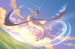  2022 ambiguous_gender claws day detailed_background digital_media_(artwork) dragon feral hi_res horn icelectricspyro membrane_(anatomy) membranous_wings outside scales scalie sky solo spines teeth western_dragon wings 