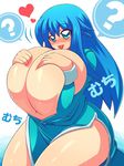  ? blue_eyes blue_hair blush breast_grab breasts cleavage gigantic_breasts grabbing heart hearts lion's raion-san smile source_request sylpheed thick_thighs thighs tongue translated zero_no_tsukaima 