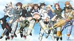  6+girls animal_ears ass black_hair blonde_hair blue_eyes blush bottomless brown_eyes brown_hair censored charlotte_e_yeager eila_ilmatar_juutilainen erica_hartmann everyone eyepatch francesca_lucchini gertrud_barkhorn green_eyes highres lynette_bishop minamizumi minna-dietlinde_wilcke miyafuji_yoshika multiple_girls no_panties orange_hair perrine_h_clostermann pussy red_eyes red_hair sakamoto_mio sanya_v_litvyak strike_witches striker_unit tail world_witches_series yellow_eyes 