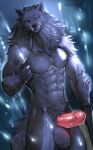  anthro blaidd_(elden_ring) canid canine canis elden_ring fromsoftware genitals hi_res humanoid male mammal muscular penis ripa_ria357 scar solo video_games wolf 