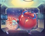  anthro breasts dark_ethna eeveelution female helium hi_res inflation light nintendo planet pok&eacute;mon pok&eacute;mon_(species) red solo space vaporeon video_games 