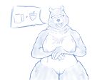  anthro areola bodily_fluids breasts charmin charmin_bear countershade_torso countershading crossed_arms cum cum_between_breasts cum_on_arm cum_on_belly cum_on_body cum_on_breasts cum_on_chest cum_on_face cum_on_fur cum_on_leg cum_on_pussy eyelashes facial_markings female food fruit genital_fluids genitals half-closed_eyes head_markings holemann looking_at_viewer mammal markings muzzle_(marking) narrowed_eyes nipples nude nut_(fruit) open_mouth pictographics plant pussy snout snout_markings solo speech_bubble toilet_paper ursid 