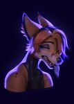  anthro black_nose bodily_fluids canid canine fox hair hauringu hi_res ingu male mammal max-sutari shaded simple_background solo teeth tongue tongue_out zan 